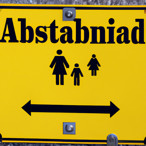 Abstand-Schild