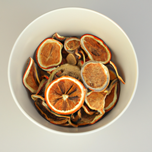 Getrocknete Orangenschalen
